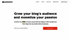 What Blogprofits.co website looked like in 2018 (5 years ago)