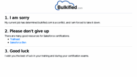 What Bulkified.com website looked like in 2018 (5 years ago)