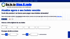 What Boletoatualizado.org website looked like in 2018 (5 years ago)