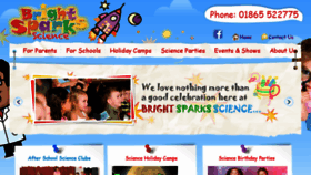 What Brightsparksscience.co.uk website looked like in 2018 (5 years ago)