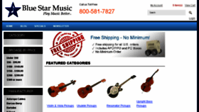 What Bluestarmusic.com website looked like in 2018 (5 years ago)