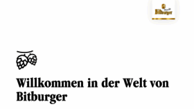 What Bitburger.de website looked like in 2018 (5 years ago)