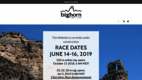 What Bighorntrailrun.com website looked like in 2018 (5 years ago)