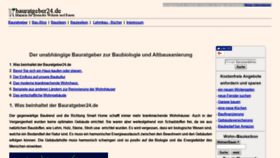 What Bauratgeber24.de website looked like in 2018 (5 years ago)