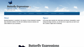 What Butterflyexpressions.org website looked like in 2018 (5 years ago)
