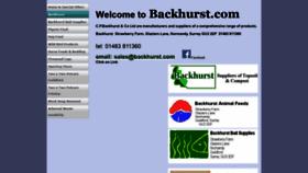 What Backhurst.com website looked like in 2018 (5 years ago)
