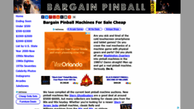 What Bargainpinballmachines.com website looked like in 2018 (5 years ago)