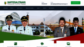 What Bappedalitbang.kuansing.go.id website looked like in 2018 (5 years ago)