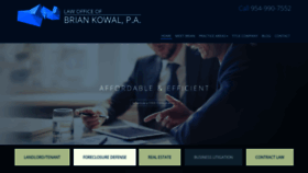What Briankowallaw.com website looked like in 2018 (5 years ago)