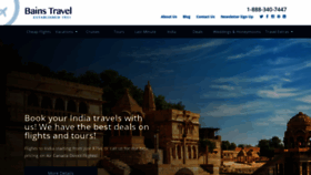 What Bainstravel.com website looked like in 2018 (5 years ago)