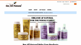 What Beeallnatural.com website looked like in 2018 (5 years ago)