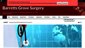 What Barrettsgrovesurgery.co.uk website looked like in 2018 (5 years ago)
