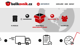 What Balikovnik.cz website looked like in 2018 (5 years ago)