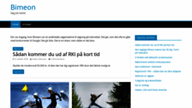 What Bimeon.dk website looked like in 2018 (5 years ago)