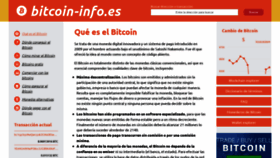 What Bitcoin-info.es website looked like in 2018 (5 years ago)
