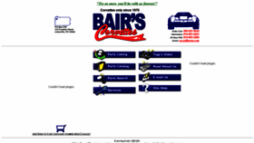 What Bairs.com website looked like in 2018 (5 years ago)