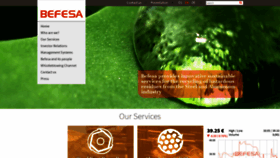 What Befesa.com website looked like in 2018 (5 years ago)