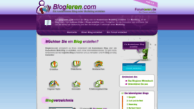 What Blogieren.com website looked like in 2018 (5 years ago)
