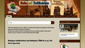 What Budapestantikvarium.hu website looked like in 2018 (5 years ago)