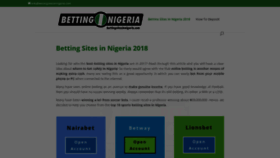 What Bettingsitesinnigeria.com website looked like in 2018 (5 years ago)
