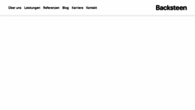 What Backsteen.de website looked like in 2018 (5 years ago)