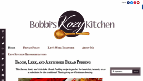 What Bobbiskozykitchen.com website looked like in 2018 (5 years ago)