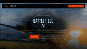What Battlefield.com website looked like in 2018 (5 years ago)