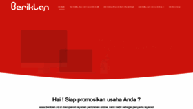What Beriklan.co.id website looked like in 2018 (5 years ago)