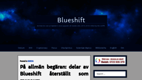 What Blueshift.nu website looked like in 2018 (5 years ago)