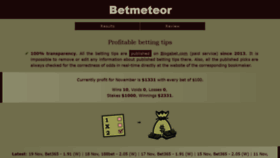 What Betmeteor.com website looked like in 2018 (5 years ago)