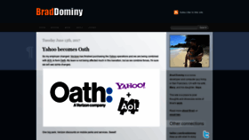 What Braddominy.com website looked like in 2018 (5 years ago)