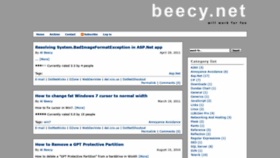 What Beecy.net website looked like in 2018 (5 years ago)