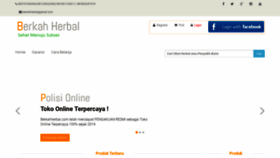 What Berkahherbal.com website looked like in 2018 (5 years ago)