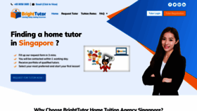 What Brighttutor.sg website looked like in 2018 (5 years ago)