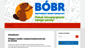 What Bobr.edu.pl website looked like in 2018 (5 years ago)