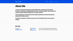 What Bensmith.in website looked like in 2018 (5 years ago)