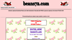 What Beans72.com website looked like in 2018 (5 years ago)
