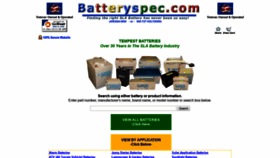What Batteryspec.com website looked like in 2018 (5 years ago)