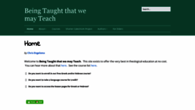 What Beingtaught.org website looked like in 2018 (5 years ago)