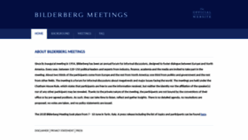 What Bilderbergmeetings.org website looked like in 2018 (6 years ago)