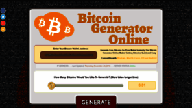 What Bitcoin-generator.online website looked like in 2018 (5 years ago)