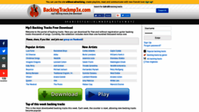 What Backingtracksmp3.com website looked like in 2018 (5 years ago)