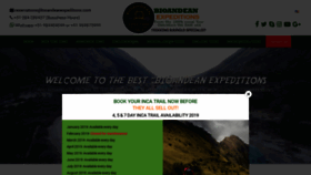 What Bioandeanexpeditions.com website looked like in 2018 (5 years ago)