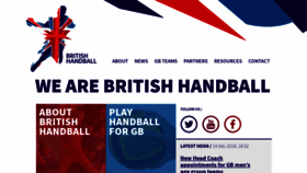 What Britishhandball.com website looked like in 2018 (5 years ago)