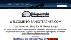 What Banjoteacher.com website looked like in 2018 (5 years ago)