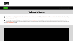 What Blog.ca website looked like in 2018 (5 years ago)