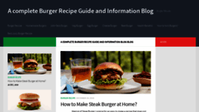 What Burgerrecipe.com website looked like in 2018 (5 years ago)
