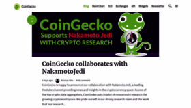 What Blog.coingecko.com website looked like in 2018 (5 years ago)