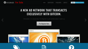What Bitcoinads.com website looked like in 2019 (5 years ago)
