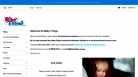 What Babythings.com.au website looked like in 2019 (5 years ago)
